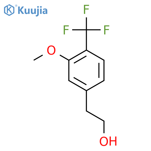 2-3-methoxy-4-(trifluoromethyl)phenylethan-1-ol structure