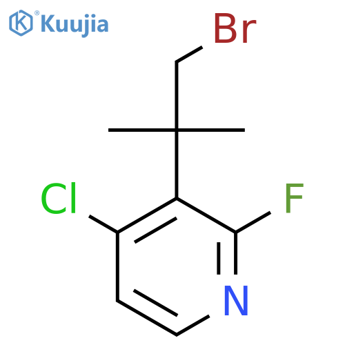 3-(1-bromo-2-methylpropan-2-yl)-4-chloro-2-fluoropyridine structure