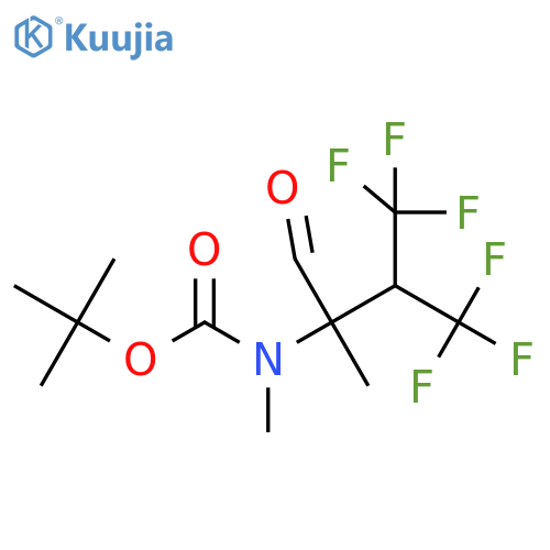 tert-butyl N-methyl-N-4,4,4-trifluoro-2-methyl-1-oxo-3-(trifluoromethyl)butan-2-ylcarbamate structure
