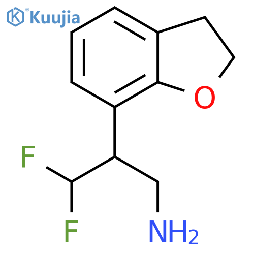 2-(2,3-dihydro-1-benzofuran-7-yl)-3,3-difluoropropan-1-amine structure