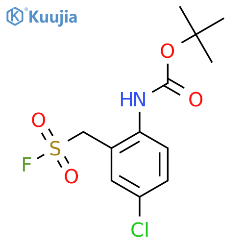tert-butyl N-{4-chloro-2-(fluorosulfonyl)methylphenyl}carbamate structure