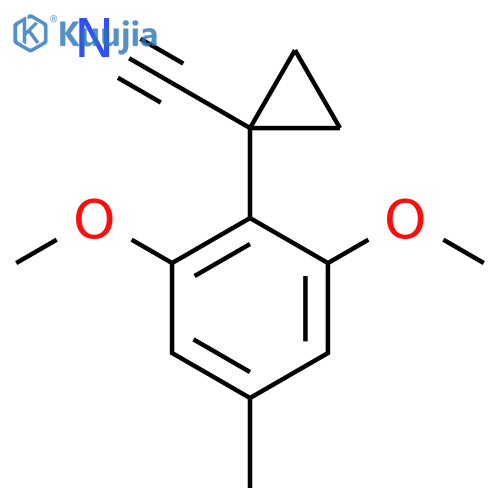 1-(2,6-dimethoxy-4-methylphenyl)cyclopropane-1-carbonitrile structure