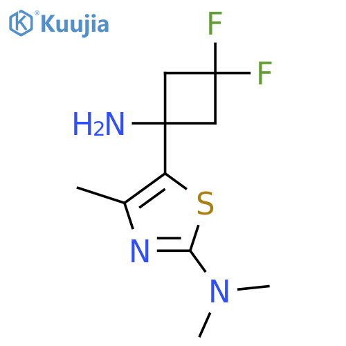5-(1-amino-3,3-difluorocyclobutyl)-N,N,4-trimethyl-1,3-thiazol-2-amine structure