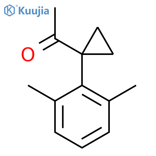 1-1-(2,6-dimethylphenyl)cyclopropylethan-1-one structure