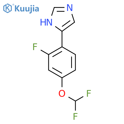 4-4-(difluoromethoxy)-2-fluorophenyl-1H-imidazole structure