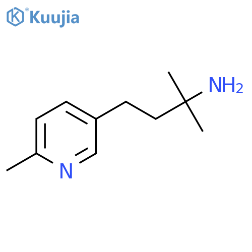 2-methyl-4-(6-methylpyridin-3-yl)butan-2-amine structure