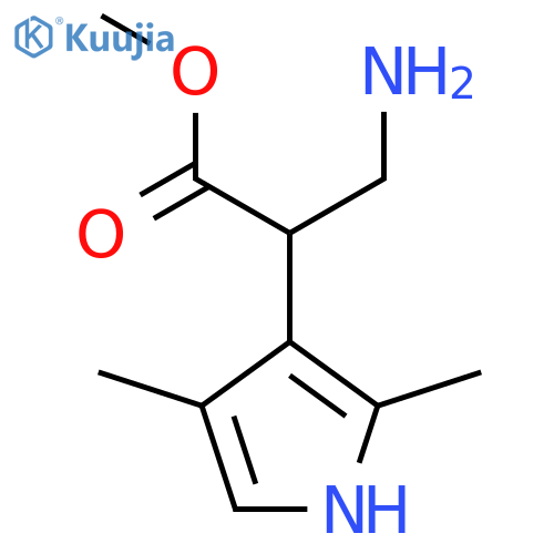 methyl 3-amino-2-(2,4-dimethyl-1H-pyrrol-3-yl)propanoate structure