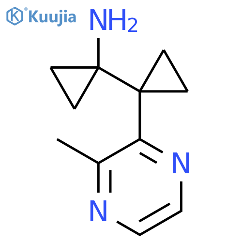 1-1-(3-methylpyrazin-2-yl)cyclopropylcyclopropan-1-amine structure