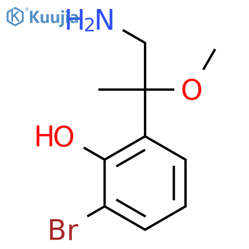 2-(1-amino-2-methoxypropan-2-yl)-6-bromophenol structure