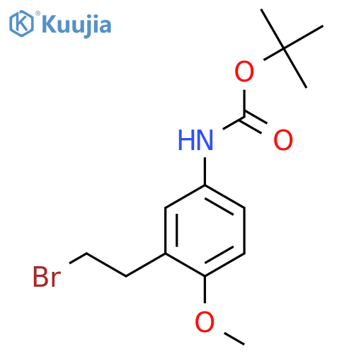 tert-butyl N-3-(2-bromoethyl)-4-methoxyphenylcarbamate structure