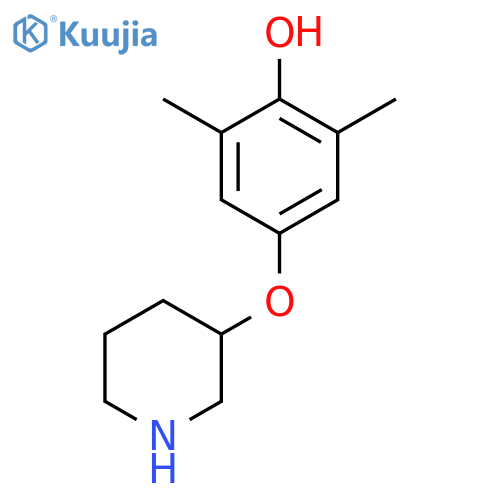 2,6-dimethyl-4-(piperidin-3-yloxy)phenol structure