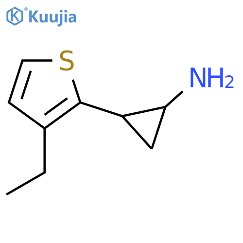 2-(3-ethylthiophen-2-yl)cyclopropan-1-amine structure