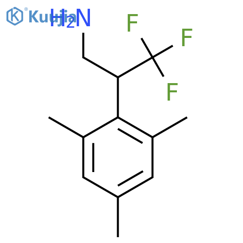 3,3,3-trifluoro-2-(2,4,6-trimethylphenyl)propan-1-amine structure
