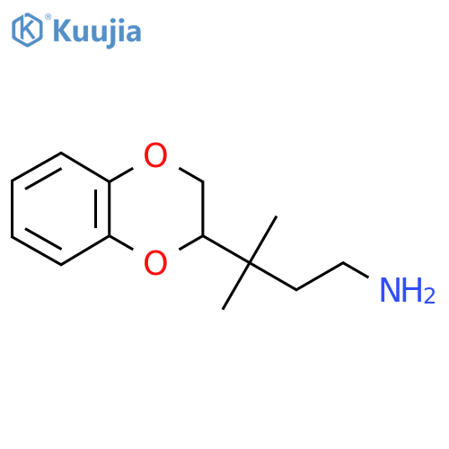 3-(2,3-dihydro-1,4-benzodioxin-2-yl)-3-methylbutan-1-amine structure