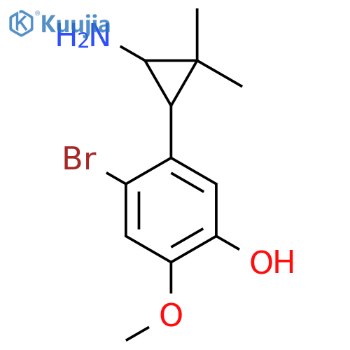 5-(3-amino-2,2-dimethylcyclopropyl)-4-bromo-2-methoxyphenol structure