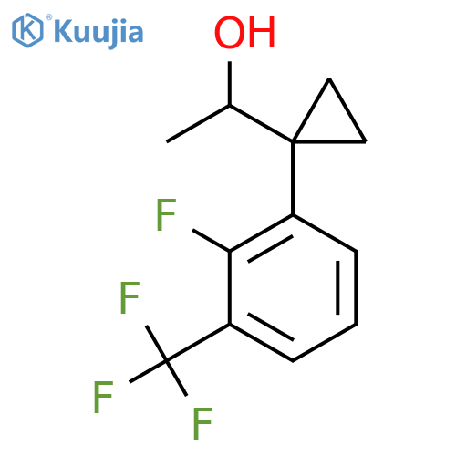 1-{1-2-fluoro-3-(trifluoromethyl)phenylcyclopropyl}ethan-1-ol structure