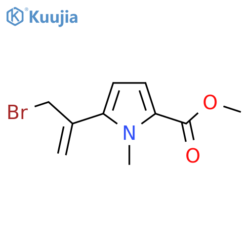 methyl 5-(3-bromoprop-1-en-2-yl)-1-methyl-1H-pyrrole-2-carboxylate structure
