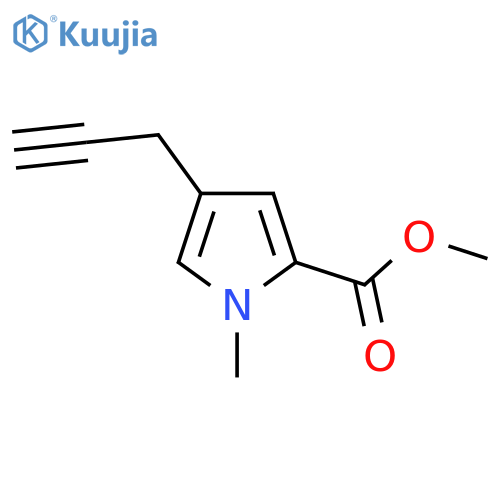 methyl 1-methyl-4-(prop-2-yn-1-yl)-1H-pyrrole-2-carboxylate structure