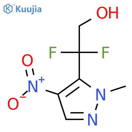2,2-difluoro-2-(1-methyl-4-nitro-1H-pyrazol-5-yl)ethan-1-ol structure