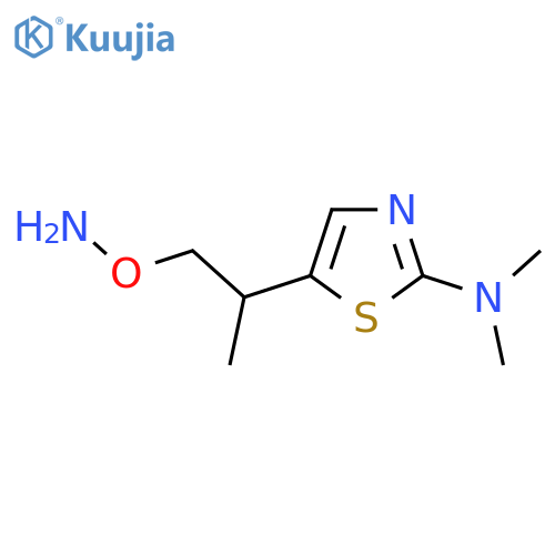 5-1-(aminooxy)propan-2-yl-N,N-dimethyl-1,3-thiazol-2-amine structure
