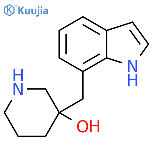 3-(1H-indol-7-yl)methylpiperidin-3-ol structure