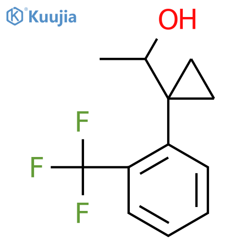 1-{1-2-(trifluoromethyl)phenylcyclopropyl}ethan-1-ol structure
