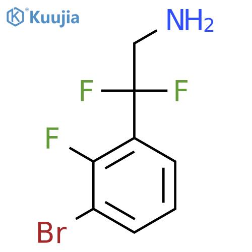 2-(3-bromo-2-fluorophenyl)-2,2-difluoroethan-1-amine structure