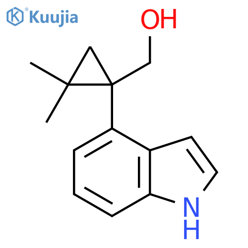 1-(1H-indol-4-yl)-2,2-dimethylcyclopropylmethanol structure
