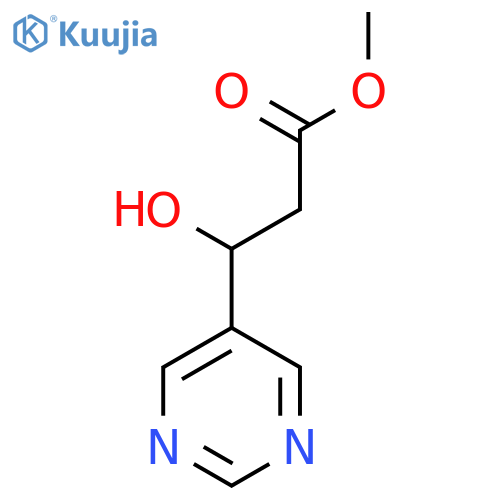 methyl 3-hydroxy-3-(pyrimidin-5-yl)propanoate structure