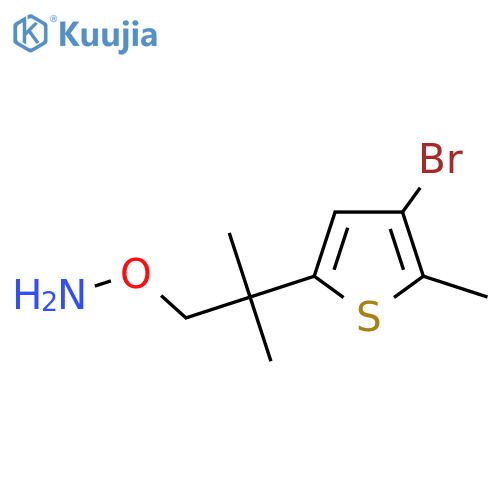 O-2-(4-bromo-5-methylthiophen-2-yl)-2-methylpropylhydroxylamine structure