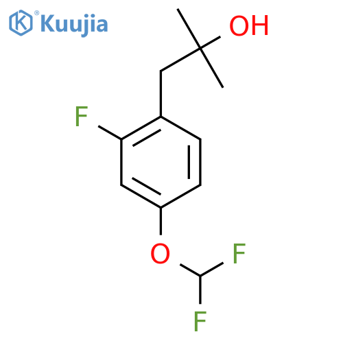 1-4-(difluoromethoxy)-2-fluorophenyl-2-methylpropan-2-ol structure