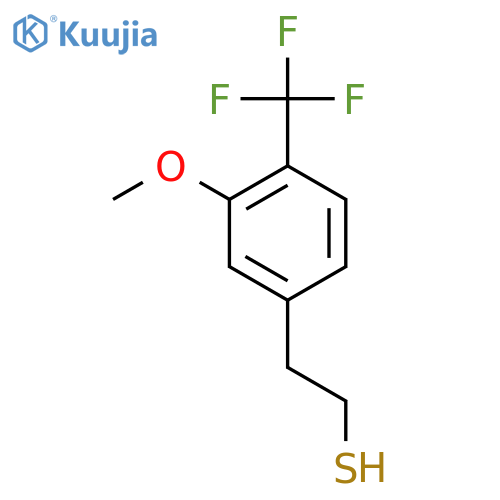2-3-methoxy-4-(trifluoromethyl)phenylethane-1-thiol structure