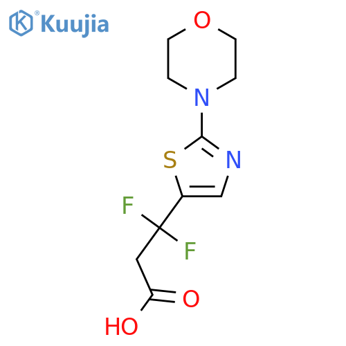 3,3-difluoro-3-2-(morpholin-4-yl)-1,3-thiazol-5-ylpropanoic acid structure