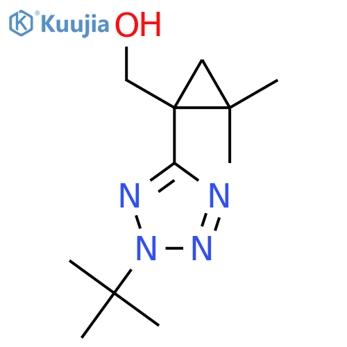 1-(2-tert-butyl-2H-1,2,3,4-tetrazol-5-yl)-2,2-dimethylcyclopropylmethanol structure