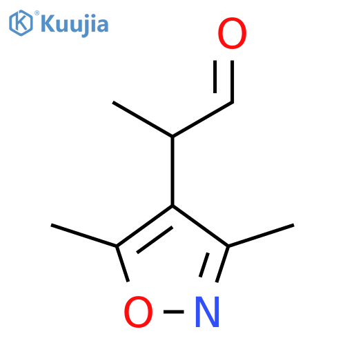 2-(dimethyl-1,2-oxazol-4-yl)propanal structure