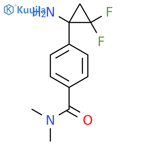 4-(1-amino-2,2-difluorocyclopropyl)-N,N-dimethylbenzamide structure