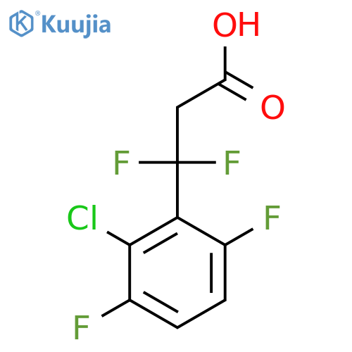 3-(2-chloro-3,6-difluorophenyl)-3,3-difluoropropanoic acid structure