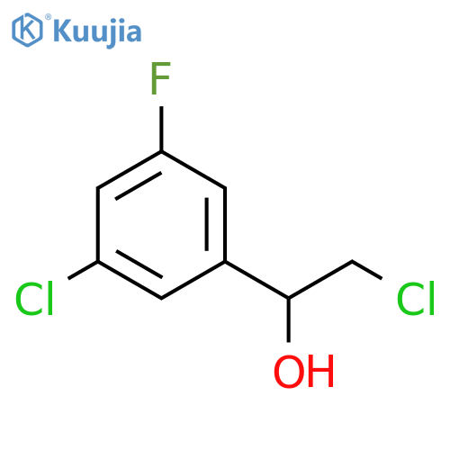 2-chloro-1-(3-chloro-5-fluorophenyl)ethan-1-ol structure
