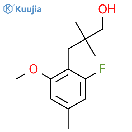 3-(2-fluoro-6-methoxy-4-methylphenyl)-2,2-dimethylpropan-1-ol structure