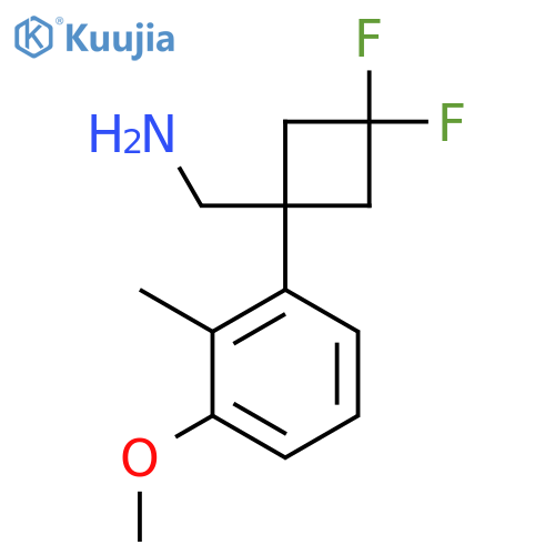 3,3-difluoro-1-(3-methoxy-2-methylphenyl)cyclobutylmethanamine structure