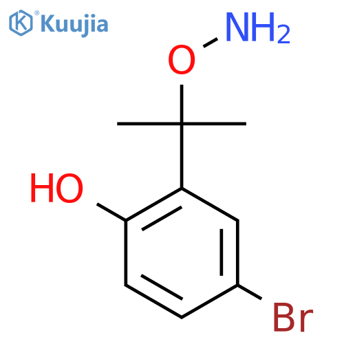 2-2-(aminooxy)propan-2-yl-4-bromophenol structure