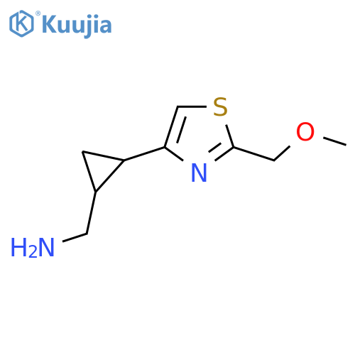 {2-2-(methoxymethyl)-1,3-thiazol-4-ylcyclopropyl}methanamine structure