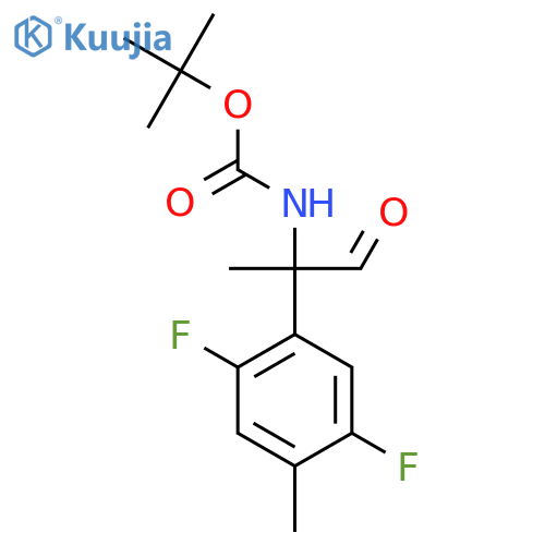 tert-butyl N-2-(2,5-difluoro-4-methylphenyl)-1-oxopropan-2-ylcarbamate structure