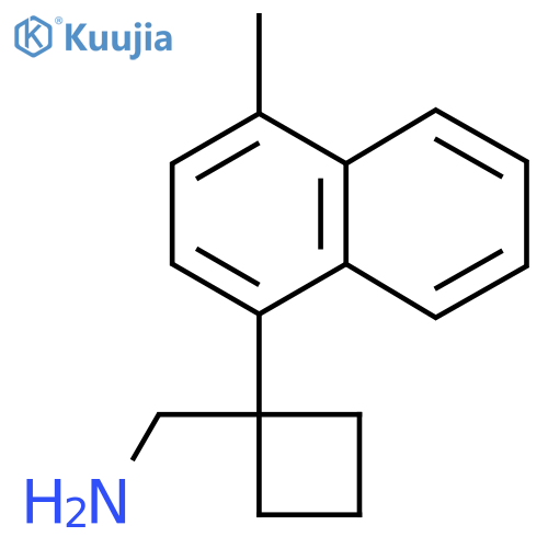 1-(4-methylnaphthalen-1-yl)cyclobutylmethanamine structure