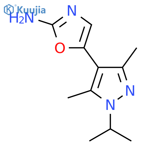 5-3,5-dimethyl-1-(propan-2-yl)-1H-pyrazol-4-yl-1,3-oxazol-2-amine structure