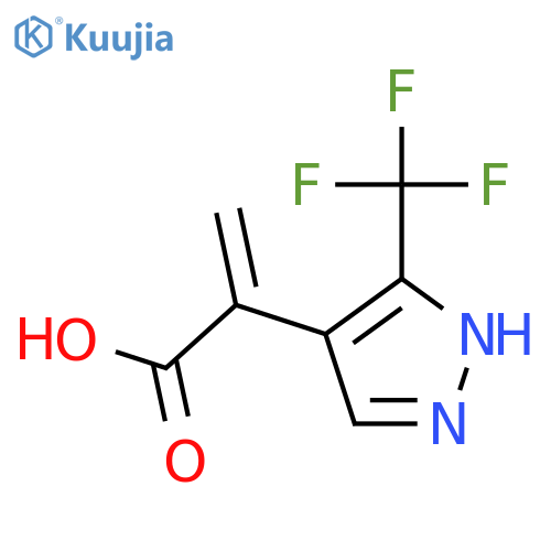 2-3-(trifluoromethyl)-1H-pyrazol-4-ylprop-2-enoic acid structure