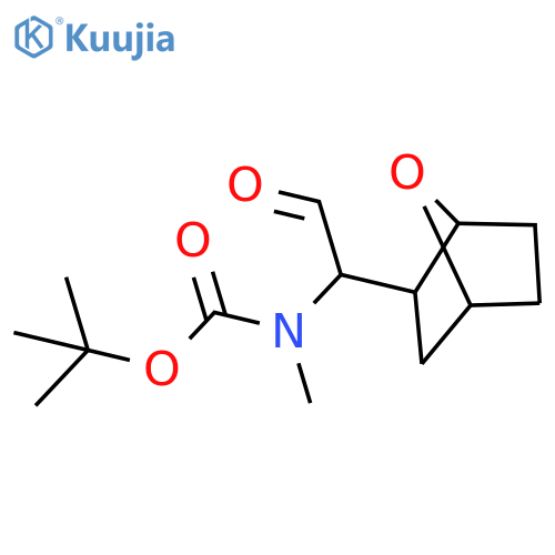 tert-butyl N-methyl-N-(1-{7-oxabicyclo2.2.1heptan-2-yl}-2-oxoethyl)carbamate structure