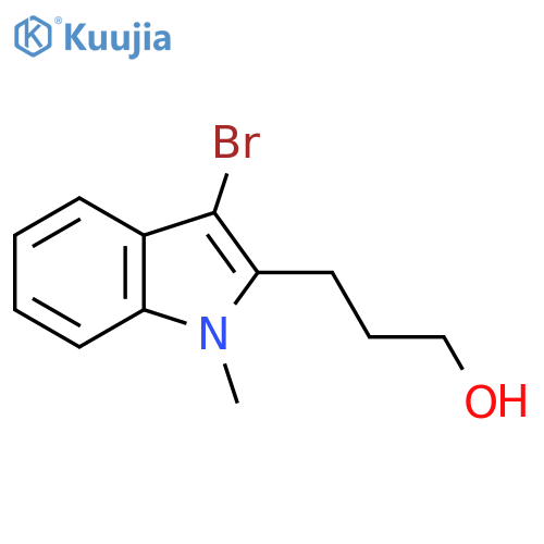 3-(3-bromo-1-methyl-1H-indol-2-yl)propan-1-ol structure