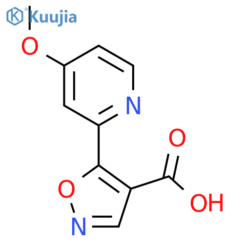 5-(4-methoxypyridin-2-yl)-1,2-oxazole-4-carboxylic acid structure