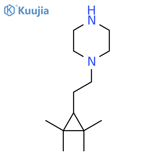 1-2-(2,2,3,3-tetramethylcyclopropyl)ethylpiperazine structure